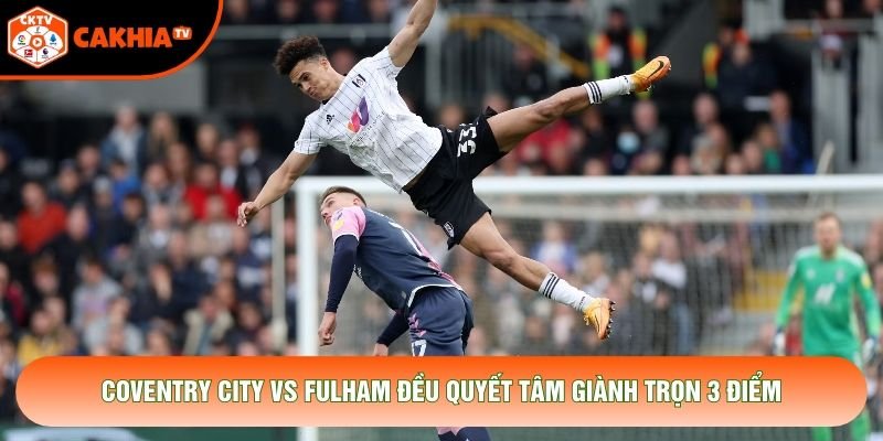 Coventry City vs Fulham đều quyết tâm giành trọn 3 điểm Coventry City vs Fulham đều quyết tâm giành trọn 3 điểm
