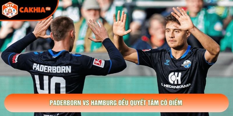 Paderborn vs Hamburg đều quyết tâm có điểm