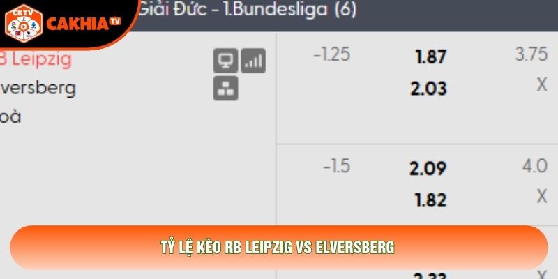 Tỷ lệ kèo RB Leipzig vs Elversberg
